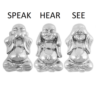 Seinäreliefi 'See, Hear, Speak No Evil Buddha' 22*13*5cm