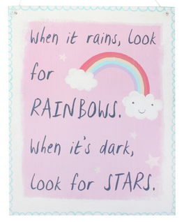 Metallikyltti 'Pink Rainbow' 24*19cm