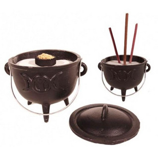 Cauldron / Rautapata / Kolmijalka 'Sun & Moon' 12*9,5cm / 1080g