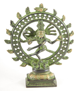 Patsas Shiva Nataraj antiikkimessinki 15cm