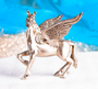 Pegasus hopeoitua messinkiä 10*16cm