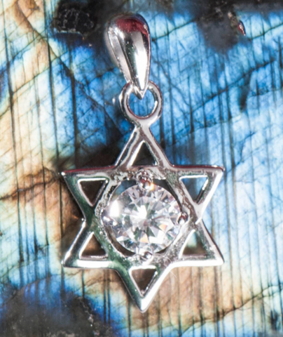 Riipus 'Hexagram Solomon Sinetti' 15mm (925 hopea)