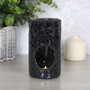 Tuoksulyhty 'Crackle Pillar' musta 14,5*8cm