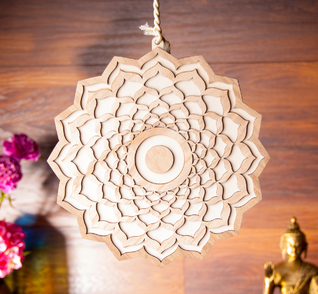 'Sahasrara - Kruunuchakra' puinen symboli 25cm
