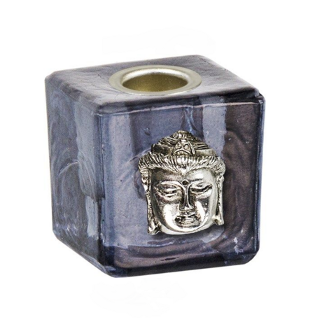 Mini kynttiläpidike lasikuutio 'Buddha' 3*3*3cm