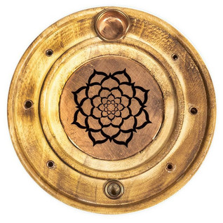 Suitsukealusta puinen 'Lotus Mandala' 10cm
