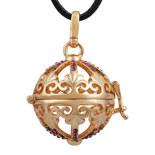 Bola Enkelikellokoru kulta 'Violet Diamond Golden Cage' (20mm)