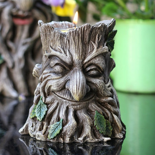 Kynttiläpidike 'Green Man' 13*12*12cm