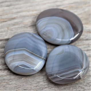 Akaatti 'Botswana agate' litteä 40-45mm 1-laatu