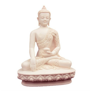 Patsas 'Medicine Buddha' valkoinen 22cm