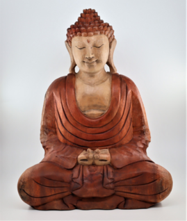 Käsintehty puinen Buddhapatsas 'Meditation' 40cm