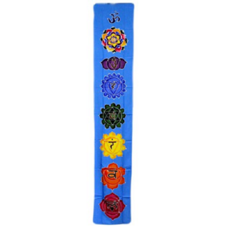 Banneri viskoosia 'Chakra Sky Blue' 35*183cm