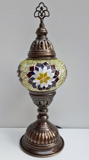 Mosaiikkivalaisin 'Table' Lime 36cm/Ø13cm