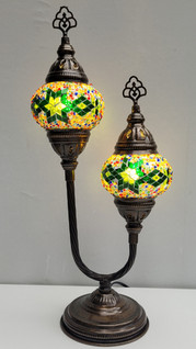 Mosaiikkivalaisin 'Duo' Vihreä 47cm/Ø10cm