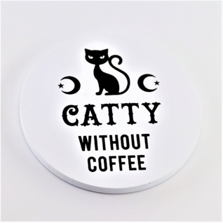 Lasinalunen 'Catty Without Coffee' 9cm