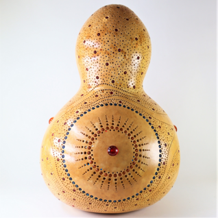 Kalebassivalaisin 'Meritähti ja Aurinko' 39*22cm