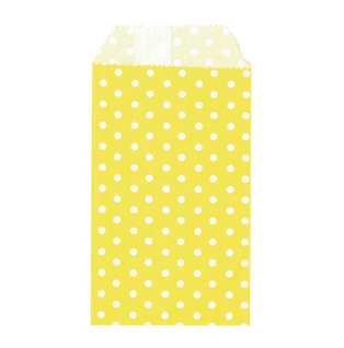 Lahjapussi paperi 'Dot' keltainen 8*15cm (3 kpl)