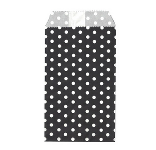 Lahjapussi paperi 'Dot' musta 8*15cm (3 kpl)