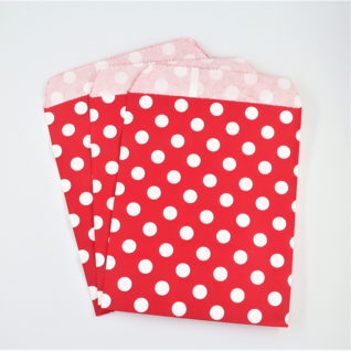 Lahjapussi paperi 'Dot' punainen 13*18cm