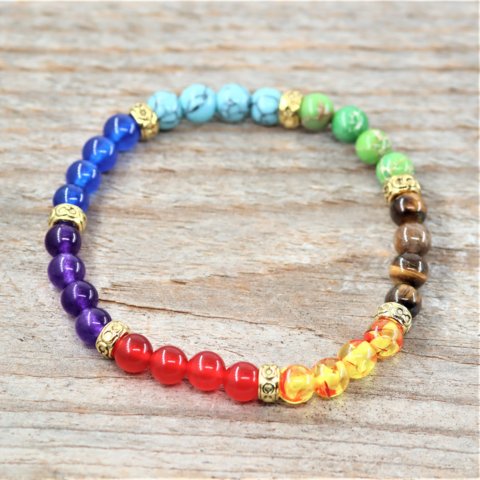Rannekoru 'Chakra Beads' (Helmi 8mm)