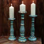 Kynttilänjalka 'Albesia Wood Turquoise' 40cm