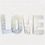 'LOVE' Sisustuskirjaimet alumiinia 15cm
