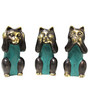Kissatrio 'See, Hear, Speak No Evil Cats' messinkiä 75mm
