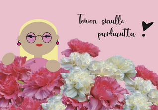 Täti-Postikortti: 'Parhautta -Onnittelukortti'