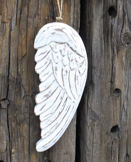Enkelinsiipi 'Small White Albesia Wood' 18*6cm