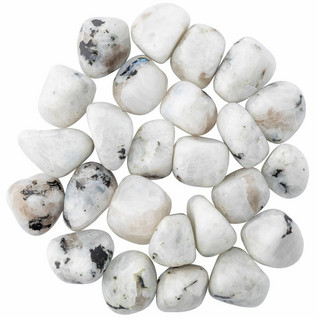 Kuukivi 'Rainbow Moonstone' hiottu 20-25mm