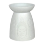 Tuoksulyhty keraaminen 'White Buddha Head' 14,5cm