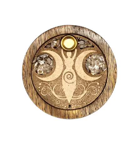 Suitsukealusta puinen 'Crescents Moons - Vuorikide' 10cm