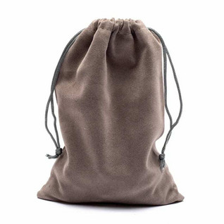 Samettipussi Harmaa 13*18cm