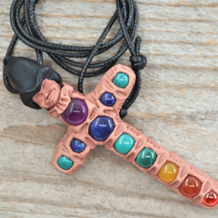 Kaulakoru '7 Chakra Nordic Elves Cross' 92*45