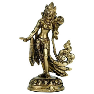 Patsas 'Green Tara' messinki 13cm