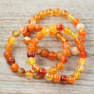 Rannekoru Karneoli 'Light Orange' (Helmi 8mm)