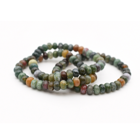 Rannekoru Fancy jaspis 'Rondel' (Helmi 8mm)