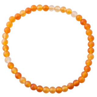 Rannekoru Karneoli 'Light Orange' (Helmi 4mm)