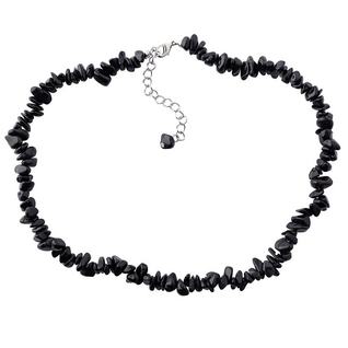 Kaulakoru Obsidiaani siruhelmillä 50cm