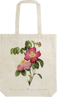 Ekopuuvillakassi Ruusu 42*38cm