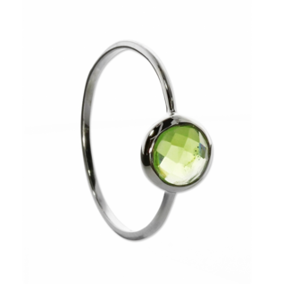 Sormus Peridootti 'Round' (925 hopea)