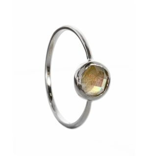 Sormus Labradoriitti 'Round' (925 hopea)