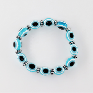 Rannekoru 'Turquoise Evil Eye' (akryylihelminen)