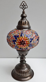 Mosaiikkivalaisin 'Table' Monivärinen 38cm/Ø16cm