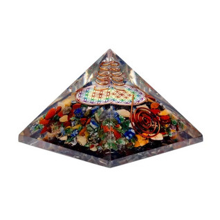 Pyramidi orgoniitti 'Chakra Elämänkukka' 70*70*60mm