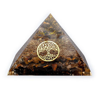 Pyramidi orgoniitti 'Elämänkukka Tiikerinsilmä' 70*70*60mm