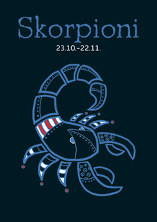 Horoskooppikortti 'Skorpioni 23.10.-22.11.'
