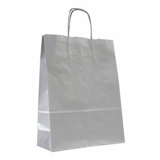 Lahjakassi Hopea nyörikannakkeilla 26*10*34cm