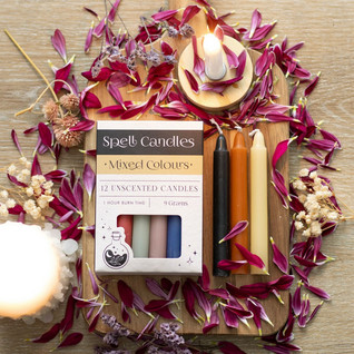 Loitsukynttilät 'Spell Candles - Mixed Colours' 12kpl