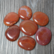Tuliakaatti 'Fire Agate' litteä 35-45mm
